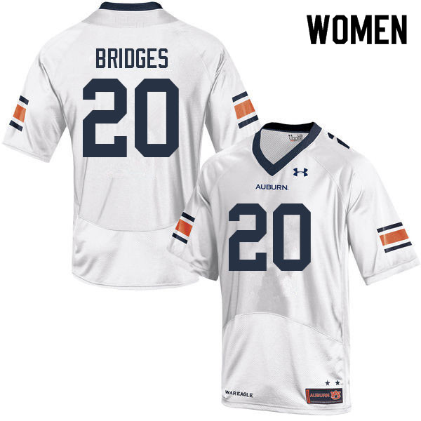 Women's Auburn Tigers #20 Cayden Bridges White 2022 College Stitched Football Jersey